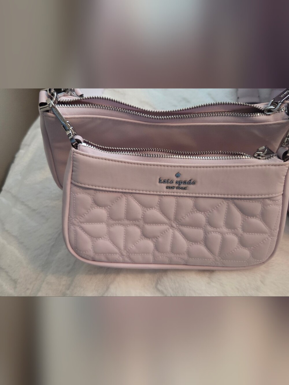 kate spade Quilted Light Pink Crossbody Bag